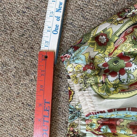 Y2K D Collection Tiered Maxi Skirt M Floral Cottagecore Fairy Boho Hi Low Beach - Picture 2 of 8